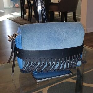3.1 Phillip Lim Blue and Black Fringe Crossbody